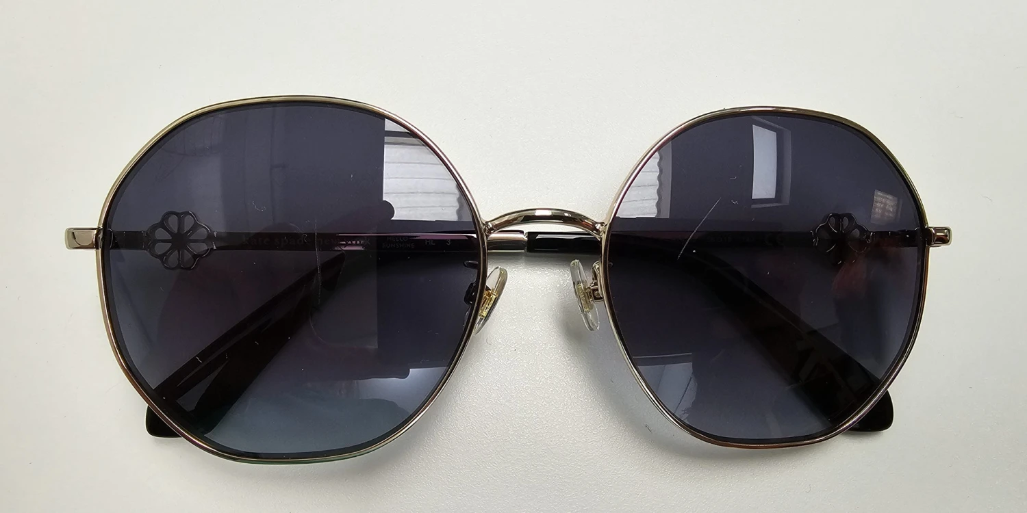 Gold Metal Kate Spade Sunglasses 6 Gold Metal Kate Spade Sunglasses - Image 4