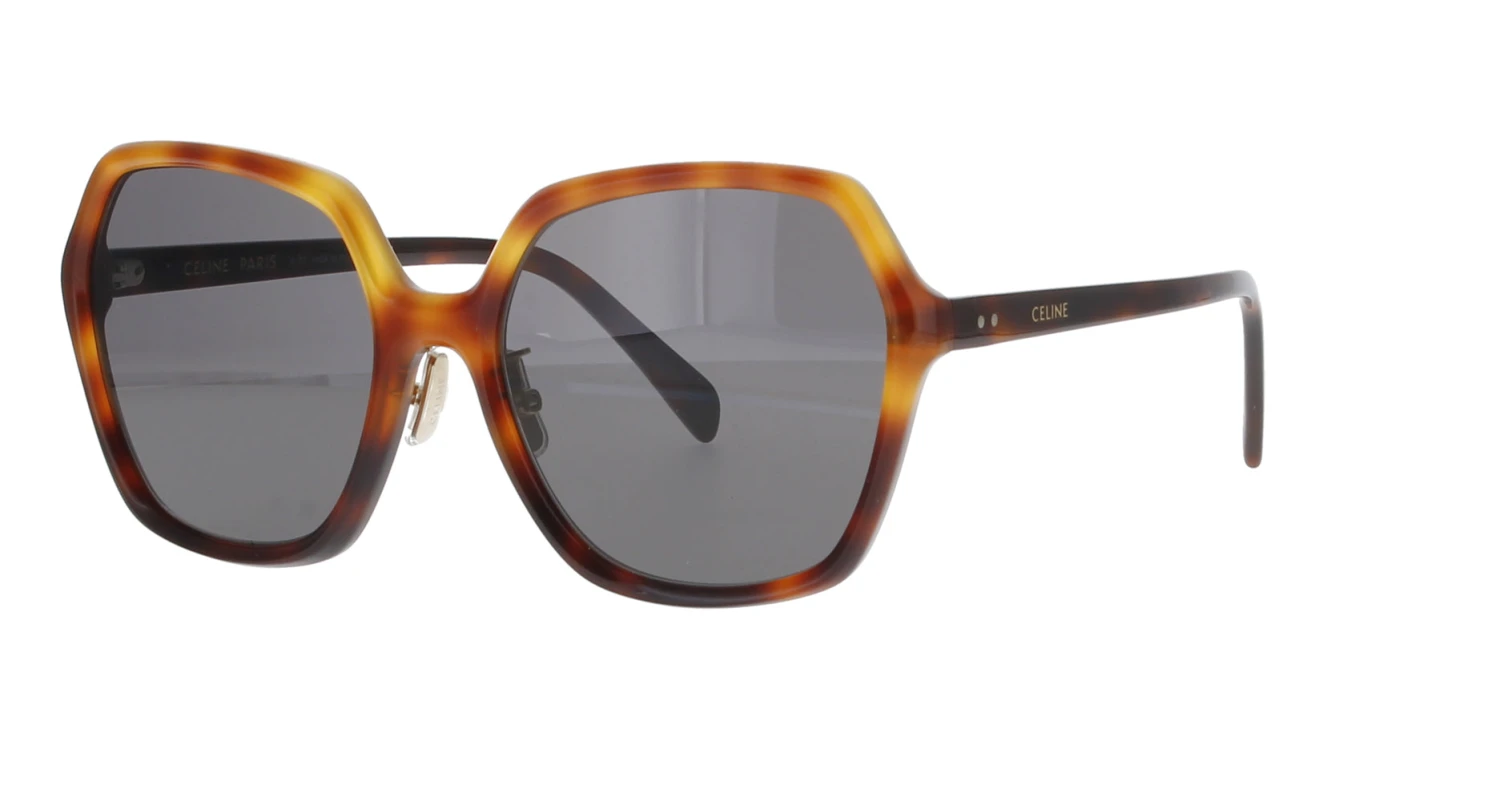 Oversized Shiny Havana And Smoke Celine Sunglasses