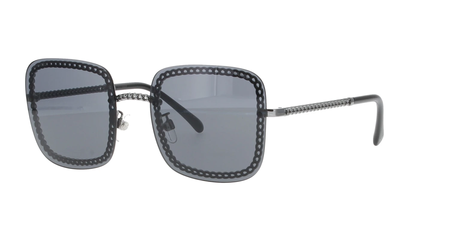 Metal Chanel Sunglasses & Chain 3 Metal Chanel Sunglasses & Chain
