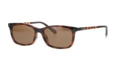 Rectangle Tortoise Polaroid Clip On Sunglasses