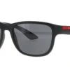 Matte Black Prada Linea Rossa Sunglasses -Polaeoid Shop PRELOVEDSUN82 02